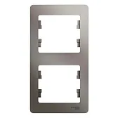 Рамка Systeme Electric Glossa двухместная платина (GSL001206)