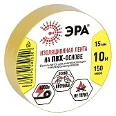 Изолента Эра ET1510 ПВХ желтая 15 мм 10 м