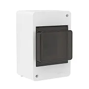 Щит распределительный навесной DKC Frame ЩРН-П пластиковый IP40 140,3х93,8х86,2 мм 4 модуля непрозрачная дверь (F04W0WDDIY) Щит распределительный навесной DKC Frame ЩРН-П пластиковый IP40 140,3х93,8х86,2 мм 4 модуля непрозрачная дверь (F04W0WDDIY)