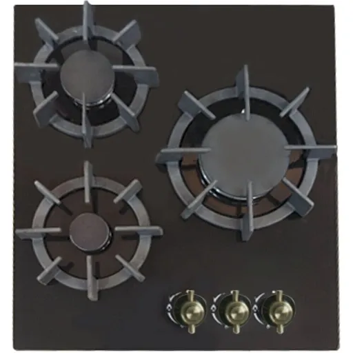 Варочная панель газовая Lauf PG-454BL classic 3 конфорки черная