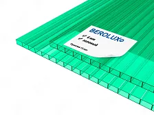 Сотовый поликарбонат BEROLUX 6 мм зеленый Сотовый поликарбонат BEROLUX 6 мм зеленый