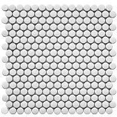 Мозаика Starmosaic Penny Round белая керамическая 315х309х6 мм матовая