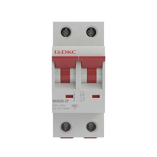Автоматический выключатель модульный DKC Yon Max MD63N 2P 63А тип C 6 кА 400 В (MD63N-2PC63) Автоматический выключатель модульный DKC Yon Max MD63N 2P 63А тип C 6 кА 400 В (MD63N-2PC63)