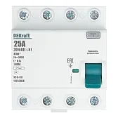 УЗО Dekraft УЗО-03 25А 3P+N тип AC 30 мА 6 кА компактное (14233DEK)