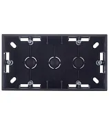 Коробка монтажная Simon 15 двухместная накладная графит (1590752-038) Коробка монтажная Simon 15 двухместная накладная графит (1590752-038)