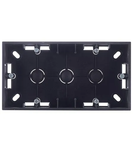 Коробка монтажная Simon 15 двухместная накладная графит (1590752-038) Коробка монтажная Simon 15 двухместная накладная графит (1590752-038)