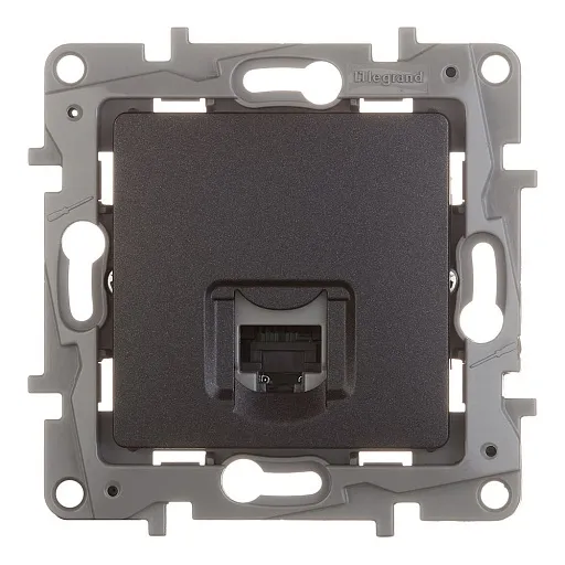 Розетка компьютерная Legrand Etika встраиваемая антрацит RJ45 (672641) Розетка компьютерная Legrand Etika встраиваемая антрацит RJ45 (672641)