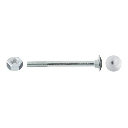 Болт мебельный оцинкованный 8х90 мм DIN 603 полусферическая головка с гайкой (2 шт.) Болт мебельный оцинкованный 8х90 мм DIN 603 полусферическая головка с гайкой (2 шт.)