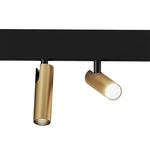 Светодиодный трековый светильник магнитный Elektrostandard Slim Magnetic 4200К 14 Вт черный/латунь (85046/01)