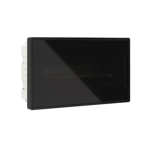 Щит распределительный встраиваемый DKC Frame ЩРВ-П пластиковый IP40 416х242х100 мм 18 модулей черная дверь (F18B1BDDIY) Щит распределительный встраиваемый DKC Frame ЩРВ-П пластиковый IP40 416х242х100 мм 18 модулей черная дверь (F18B1BDDIY)