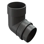 Колено трубы Docke Lux пластиковое d100 мм 72° графитовый серый RAL 7024