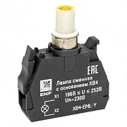 Лампа сменная EKF PROxima ХВ4 39х32х10 мм 230 В IP40 с основанием пластиковая желтая (XB4-EML-Y)