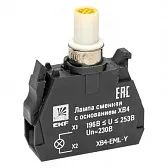 Лампа сменная EKF PROxima ХВ4 39х32х10 мм 230 В IP40 с основанием пластиковая желтая (XB4-EML-Y)