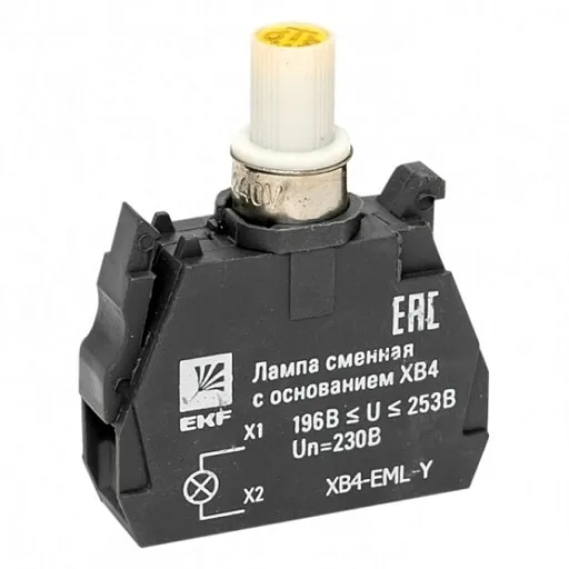 Лампа сменная EKF PROxima ХВ4 39х32х10 мм 230 В IP40 с основанием пластиковая желтая (XB4-EML-Y) Лампа сменная EKF PROxima ХВ4 39х32х10 мм 230 В IP40 с основанием пластиковая желтая (XB4-EML-Y)
