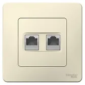 Розетка компьютерная Systeme Electric Blanca встраиваемая молочная 2хRJ45 (BLNIS045452) Розетка компьютерная Systeme Electric Blanca встраиваемая молочная 2хRJ45 (BLNIS045452)