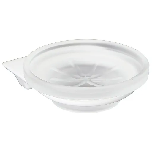 Мыльница для ванной WasserKraft Kammel K-8300White с держателем стекло/металл белая (K-8329W) Мыльница для ванной WasserKraft Kammel K-8300White с держателем стекло/металл белая (K-8329W)