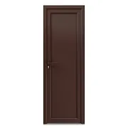 Металлопластиковая дверь VEKA 2050х800 мм алюминиевый порог коричневая левая глухая