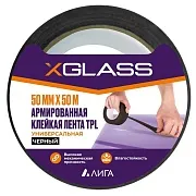 Лента монтажная X-Glass ТПЛ армированная 50 мм 50 м черная Лента монтажная X-Glass ТПЛ армированная 50 мм 50 м черная