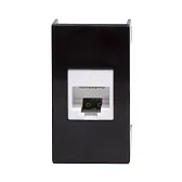 Розетка для кабель-канала компьютерная DKC Viva черная RJ45 1 модуль (45238)