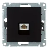 Розетка телефонная Systeme Electric AtlasDesign встраиваемая карбон RJ11 (ATN001081)