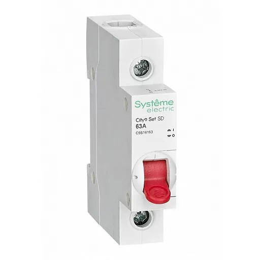 Выключатель нагрузки Systeme Electric City9 Set 1P 63А 230 В на DIN-рейку (C9S16163)