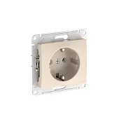 Розетка Systeme Electric Glossa встраиваемая бежевая с заземлением (GSL000243S) Розетка Systeme Electric Glossa встраиваемая бежевая с заземлением (GSL000243S)