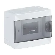 Щит распределительный навесной Makel ЩРН-П-6 пластиковый IP40 140х172х95 мм 6 модулей с DIN-рейкой и нулевой шиной (63106)