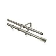 Карниз настенный металлический двухрядный раздвижной Телескоп 160-300 см d16/19 мм хром матовый (170.601) Карниз настенный металлический двухрядный раздвижной Телескоп 160-300 см d16/19 мм хром матовый (170.601)