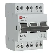 Трехпозиционный переключатель EKF PROxima ТПС-63 3Р 63А 400 В на DIN-рейку (TPS363)