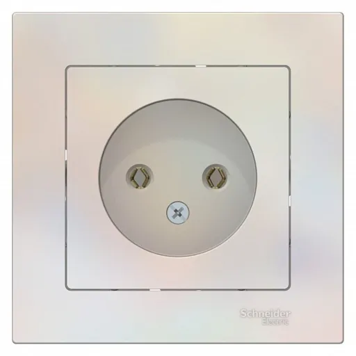 Розетка Systeme Electric AtlasDesign встраиваемая жемчуг без заземления (ATN000440)