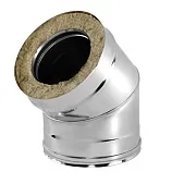 Отвод Вулкан V50R 45° х d120х220 мм с изоляцией AISI 321/304 Отвод Вулкан V50R 45° х d120х220 мм с изоляцией AISI 321/304