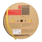 Трубка термоусадочная EKF PROxima ТУТ нг 10/5 мм желтая (100 м)