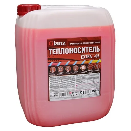 Теплоноситель Glanz Extra -65 °С 20 кг на основе моноэтиленгликоля Теплоноситель Glanz Extra -65 °С 20 кг на основе моноэтиленгликоля
