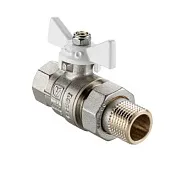 Кран шаровой латунный Valtec Base-ГОСТ 3/4 ВР(г) х 3/4 НР(ш) бабочка со сгоном прямой (VT.227S.NW.05) Кран шаровой латунный Valtec Base-ГОСТ 3/4 ВР(г) х 3/4 НР(ш) бабочка со сгоном прямой (VT.227S.NW.05)