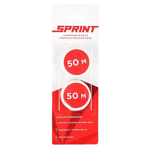 Нить для герметизации резьбы Sprint полимерная 2х50 м сменная катушка Нить для герметизации резьбы Sprint полимерная 2х50 м сменная катушка