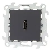 Розетка HDMI Simon 24 Harmonie встраиваемая графит (2411094-038) Розетка HDMI Simon 24 Harmonie встраиваемая графит (2411094-038)