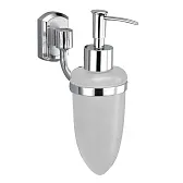 Дозатор для мыла WasserKraft Oder с держателем стекло матовый/металл хром (K-3099) Дозатор для мыла WasserKraft Oder с держателем стекло матовый/металл хром (K-3099)