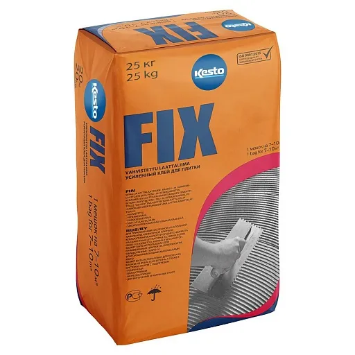 Клей для плитки/ керамогранита Kesto Fix серый класс C1 TE 25 кг Клей для плитки/ керамогранита Kesto Fix серый класс C1 TE 25 кг