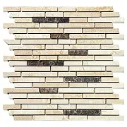 Мозаика Mir Mosaic Natural S-line бежевая из натурального камня 305х305х10 мм глянцевая Мозаика Mir Mosaic Natural S-line бежевая из натурального камня 305х305х10 мм глянцевая