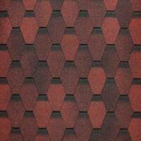 /Гибкая черепица Docke PIE EURASIA/ ШЕСТИГРАННИК/ Красный /Гибкая черепица Docke PIE EURASIA/ ШЕСТИГРАННИК/ Красный