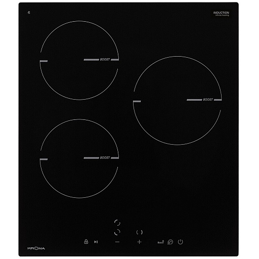 Варочная панель индукционная Krona Magier 45 BL 3BTK 3 конфорки черная