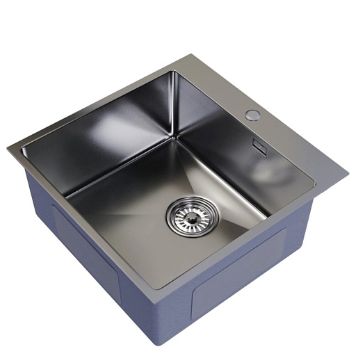 Мойка для кухни Mixline Pro 50х50х20 см врезная с сифоном сталь сатин (556573)