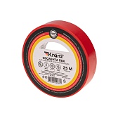 Изолента Kranz ПВХ красная 19 мм 25 м Изолента Kranz ПВХ красная 19 мм 25 м