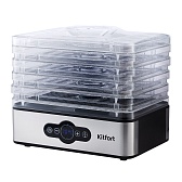 Сушилка для овощей и фруктов Kitfort КТ-1914 черно-серебристая