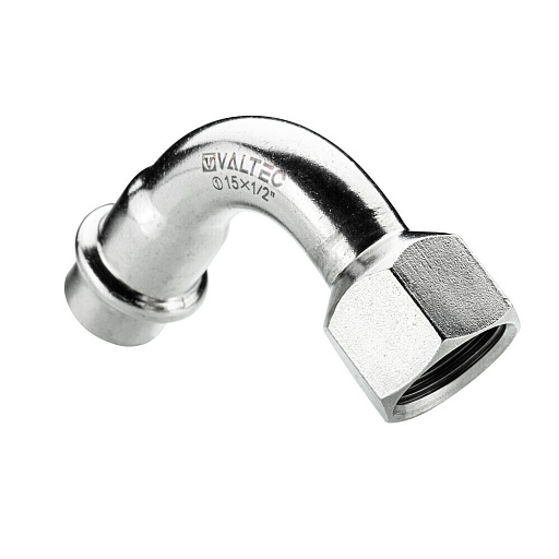 Отвод Valtec d18 мм х 3/4 ВР(г) 90° нержавеющая сталь (VTi.956.I.001805)