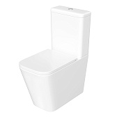 Унитаз-компакт Corsa Deco TX200 Rimless безободковый с горизонтальным выпуском с сиденьем дюропласт микролифт белый (TPTX610QR)