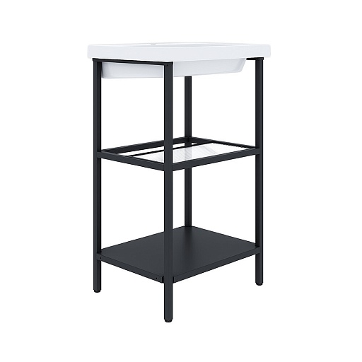 Тумба под раковину Ulitka Parus 50 см напольная черная (74104501) Тумба под раковину Ulitka Parus 50 см напольная черная (74104501)