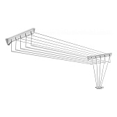 Сушилка для белья настенно-потолочная Ника 7 м 1600х430х185 мм белая Сушилка для белья настенно-потолочная Ника 7 м 1600х430х185 мм белая