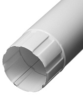 Труба водосточная Grand Line металлическая d90 мм 1 м белая RAL 9003 Труба водосточная Grand Line металлическая d90 мм 1 м белая RAL 9003