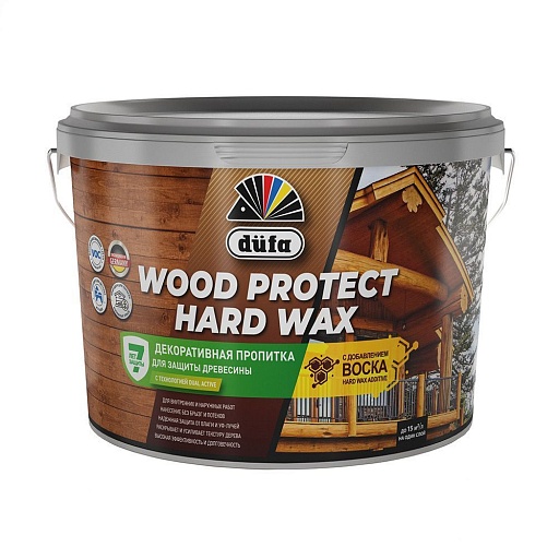 Антисептик Dufa Wood Protect Hard Wax декоративный для дерева пиния 2,5 л